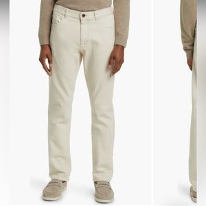 Canali Cream Stretch Jeans in Size 32